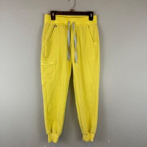 FIGS Zamora Jogger Scrub Pants Womens Small Citrine Technical Collection Cargo